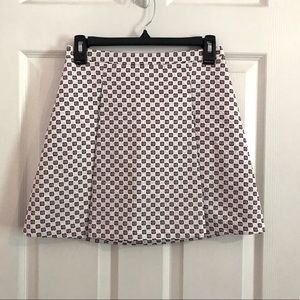 Club Monaco Pink Blue Square Geometric Print Skirt